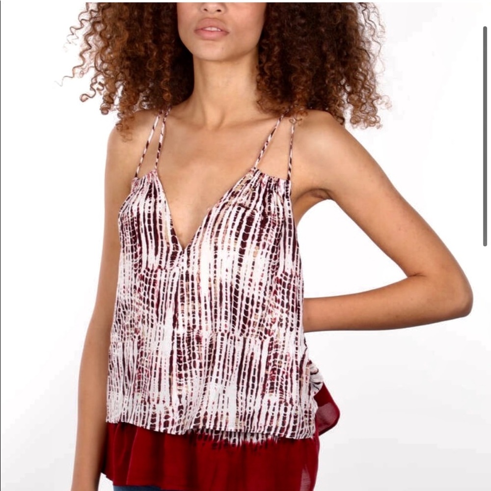 Anthropologie Olivia Layered Tie Dye Tank